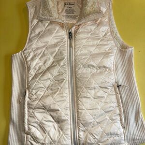 L.L. Bean Cream Fleece-Lined Jacket